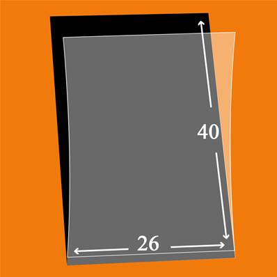 50 pochettes 26 mm x 40 mm simple soudure fond noir Yvert 18014