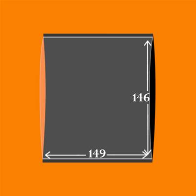 10 pochettes 146 x 149 D double soudure fond noir Yvert 18146