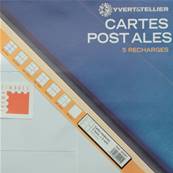 5 recharges CPM mixtes pour cartes postales Yvert et Tellier 20091