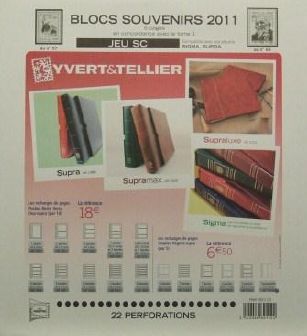 Jeu France SC Blocs Souvenirs 2011 Yvert et Tellier 82112
