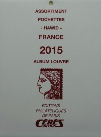 Jeu de pochettes pour feuilles France 2015 Album Louvre Edition Ceres HBA15