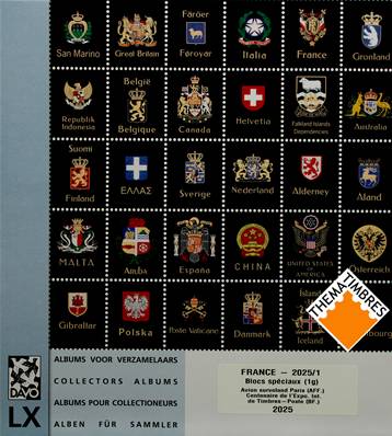 Feuille Bloc special 2025 1g Luxe France 1er semestre 2025 DAVO 23785