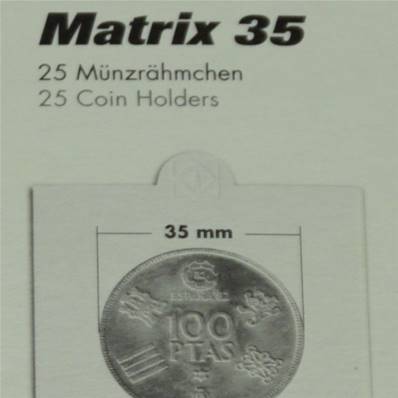 25 cadres autocollants 35 mm pour pieces Leuchtturm KRS35 312239