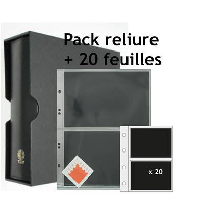 Album galion noir et 20 feuilles pour 2 Billets Yvert et Tellier 92822