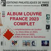 Feuilles France 2023 complet Album Louvre Edition Ceres FF23C