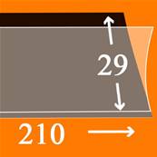 25 bandes Hawid simple soudure fond noir 210 x 29 mm HA1029 309167