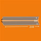 25 bandes Hawid double soudure fond noir 210 x 33 mm ID1033