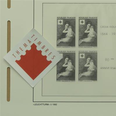 Feuilles Carnets Croix Rouge 1952 à 1983 SF Leuchtturm 15CRSF 302427