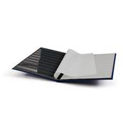 classeur pour timbres 16 pages noires BASIC S16 bleu Leuchtturm 335982