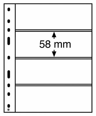 10 Feuilles transparentes à 4 bandes Optima 4C Leuchtturm 318071