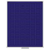 Box bleu pour 48 capsules de champagne alveoles carrés 30mm LINDNER 2148M