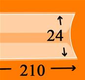 22 bandes Lindner double soudure fond transparent 210 x 24 mm HA3024