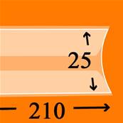 22 bandes Lindner double soudure fond transparent 210 x 25 mm HA3025