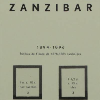 Zanzibar 1894-1904 avec pochettes MOC 341281