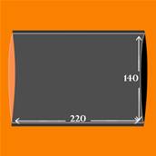 10 pochettes 220 x 140 D fond noir double soudure YT18220