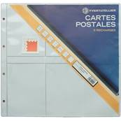 5 recharges CPM verticales pour cartes postales Yvert et Tellier 2009