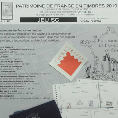 Jeu Patrimoine de France SC 2019 Yvert et Tellier 830150