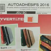 Jeu France SC 2016 2e semestre Autoadhésifs Yvert et Tellier 870014