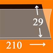 25 bandes Hawid simple soudure fond noir 210 x 29 mm HA1029 309167