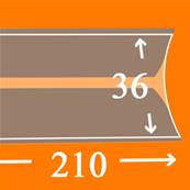 25 bandes Hawid double soudure fond noir 210 x 36 mm ID1036