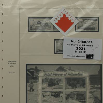 Feuilles Saint Pierre et Miquelon 2021 SAFE DUAL 2480-21