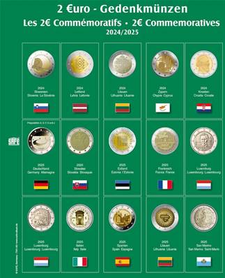 feuille Premium 38 pour pieces de 2 euros 2024 2025 SAFE 7341.38