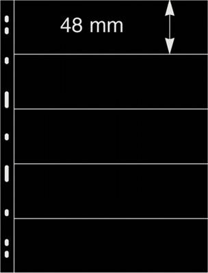 5 feuilles UNIPLATE noires 075 LINDNER