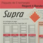 5 recharges neutres Regent Supra 4 bandes Yvert et Tellier 12924