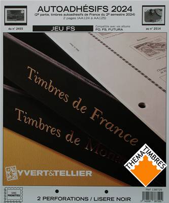 Jeu France Futura FS 2024 2e sem. Autoadhésifs Yvert et Tellier 138729
