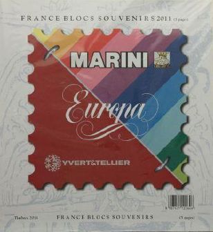 Jeu Blocs Souvenirs France 2011 Yvert et Tellier Marini 820901