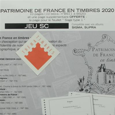 Jeu Patrimoine de France SC 2020 Yvert et Tellier 830151